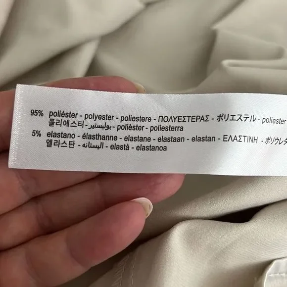 Zara slip dress gathered waist light silver size small - Picture 8 of 11